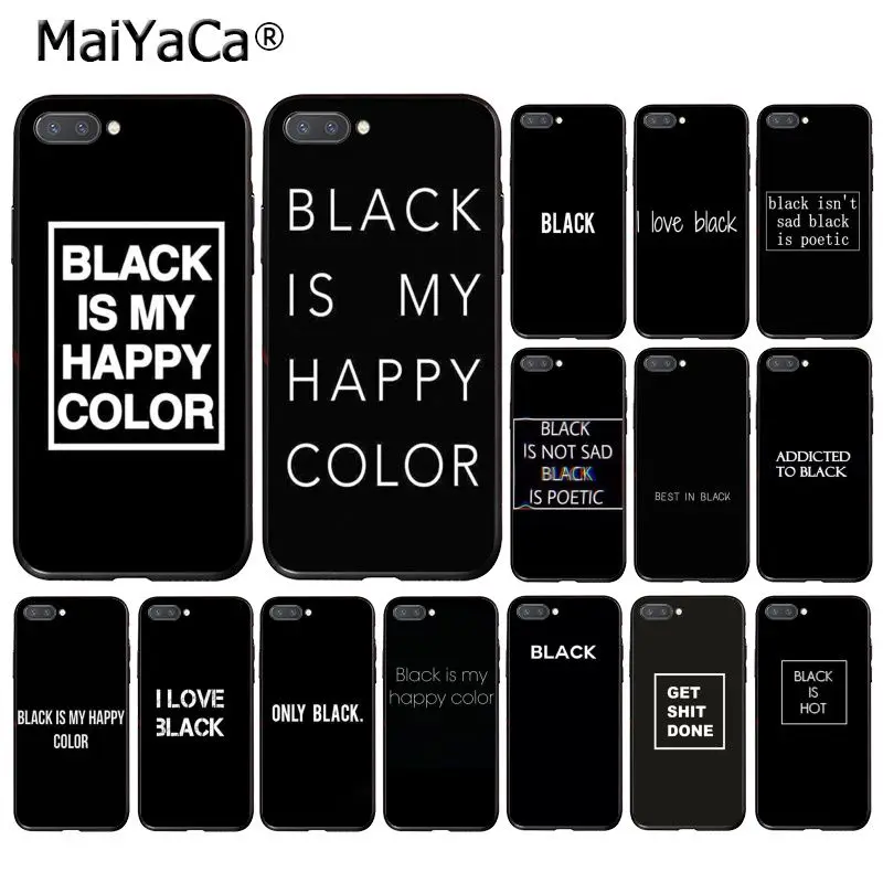 Чехол для телефона MaiYaCa Black is My Happy Color TV Series Skam Huawei Honor 8X 9 10 20 Lite 8A 5A 7C 10i 9X Pro Play 7A
