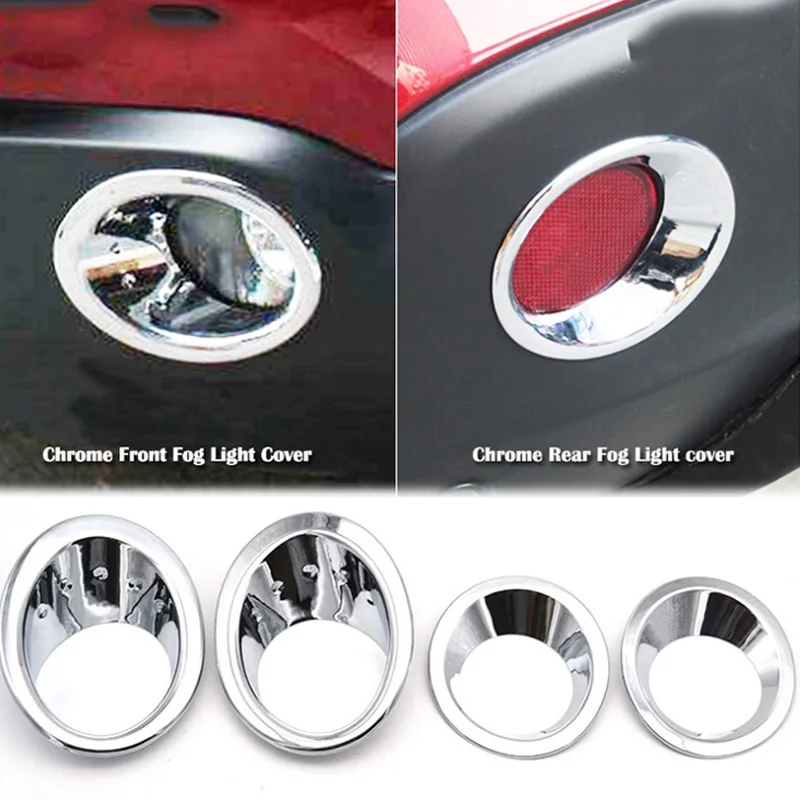 Для Nissan Qashqai/Dualis J10 2007-2009 хромированные передние и задние противотуманные фары