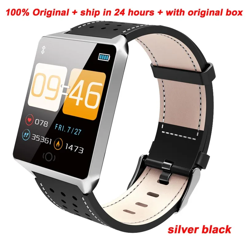 silver black Greentiger CK19 умный браслет relogio фитнес-трекер для мужчин и женщин Смарт-часы монитор сердечного ритма кровяное давление смарт-браслет - Цвет: silver black