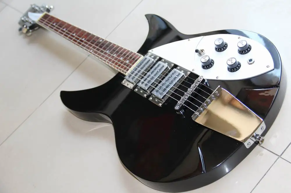 Новое поступление электрическая гитара 325 модели Rick 330 лучшее качество в черном