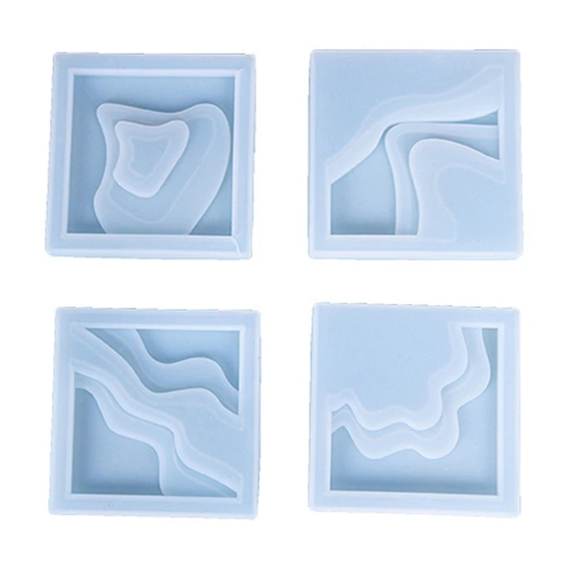 

Square Island Coaster Epoxy Resin Mold Cup Mat Silicone Mould DIY Crafts Jewelry Home Decorations Casting Tool