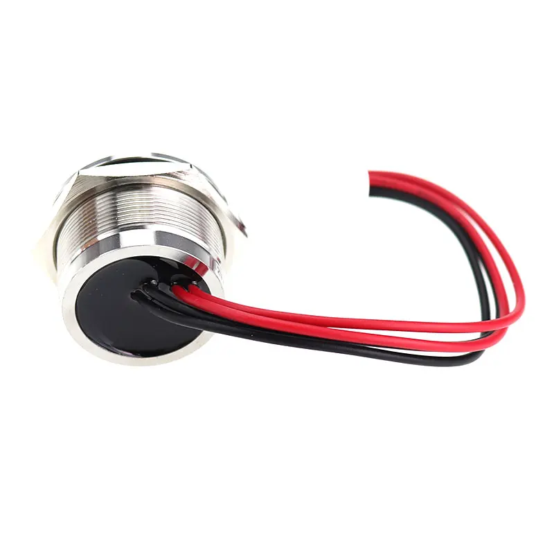 Нормально открытая мгновенная 12 В/24 В IP67 водонепроницаемая плоская головка 25 мм