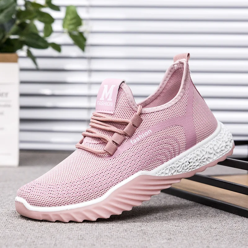 

Drop Ship Spring Women Shoes Flats Fashion Casual Ladies Shoes Woman Lace-Up Mesh Breathable Female Sneakers Zapatillas Mujer