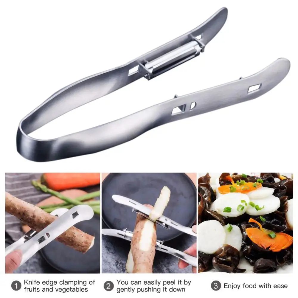 

1PC Double-sided Asparagus Peeler Stainless Steel Creative Yam Peeler Cucumber Potato Peeler