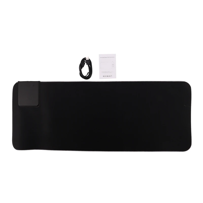 Игровой коврик для мыши RGB большой геймерский компьютерный со светодиодной