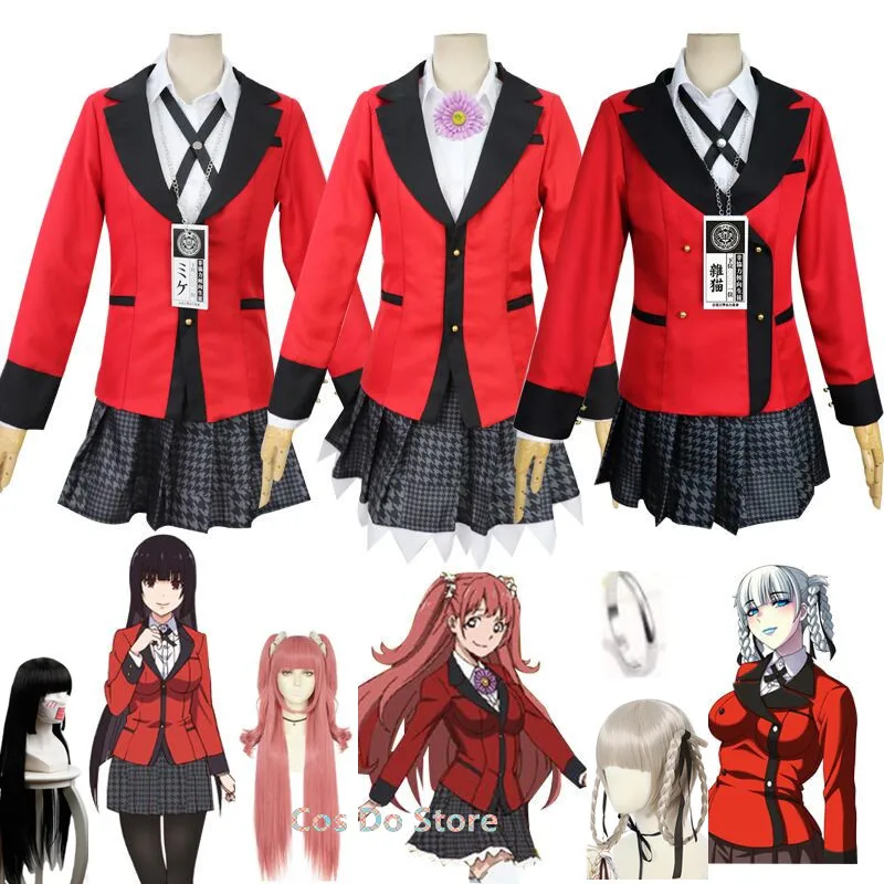 Аниме Kakegurui Yumeko костюмы Kirari Momobami униформа косплей японские школьные униформы для
