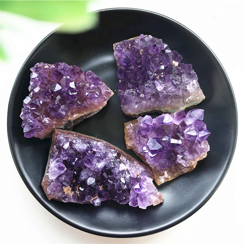 20-200 grams 1pc Natural Amethyst Druzy Geode Purple Crystal Quartz Cluster Specimen Crystals | Дом и сад
