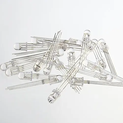 100 шт. 5 мм RGB светодиодный диодные фонари три цвета (многоцветный красный зеленый