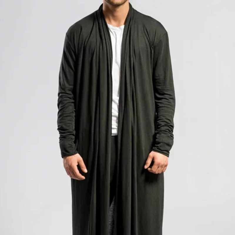 Middle Eastern Country Men's Long Shirt Coats Cloak Man Vintage Summer Outerwear Casual Plus Size 3XL Cardigan Shirts A487 | Мужская