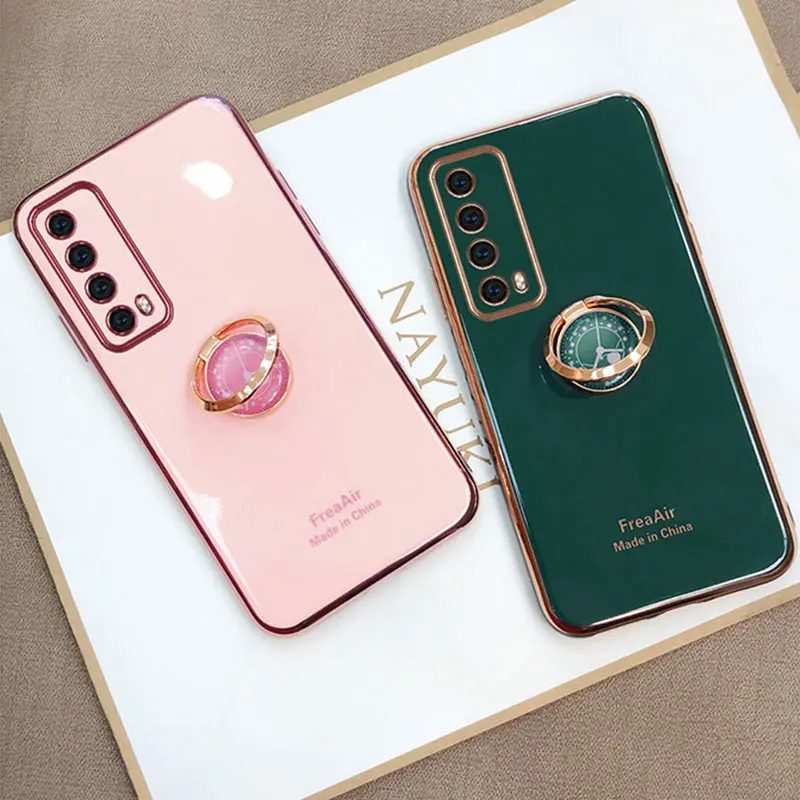 Чехол-держатель для Huawei p smart 2021 Силиконовый противоударный чехол Pro 2019 Honor 9X 10 20 Lite
