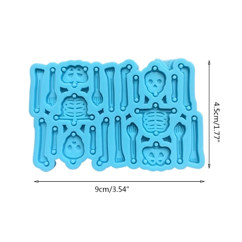 

2021 New DIY Epoxy Resin Mold Handmade Skeleton Earrings Pendant Casting Silicone Mould