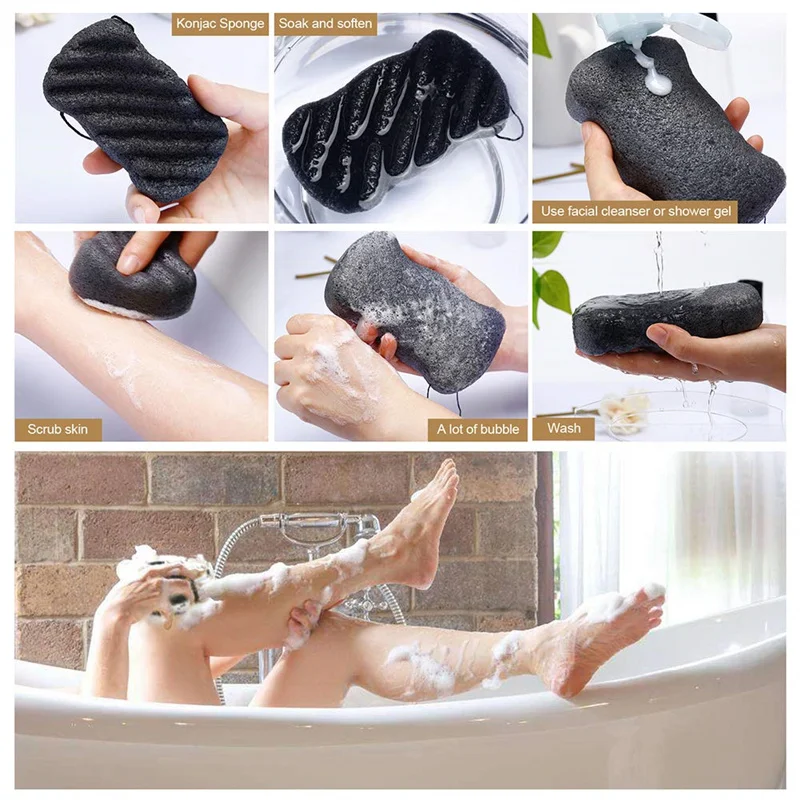 Натуральные Губки для лица мягкое очищение флюоресцентная Губка из бамбука с