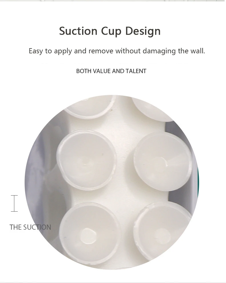 

Household White Shower Head Holder Suction Cup Bathroom Suitable For Different Heights Portable Wall Suction Holder Wholesales