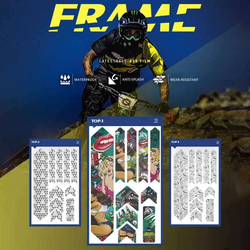 2020 3D MTB Mountain Bike Scratch-Resistant Protect Frame Protector Removeable Sticker Road Bicycle Paster Guard Cover | Спорт и