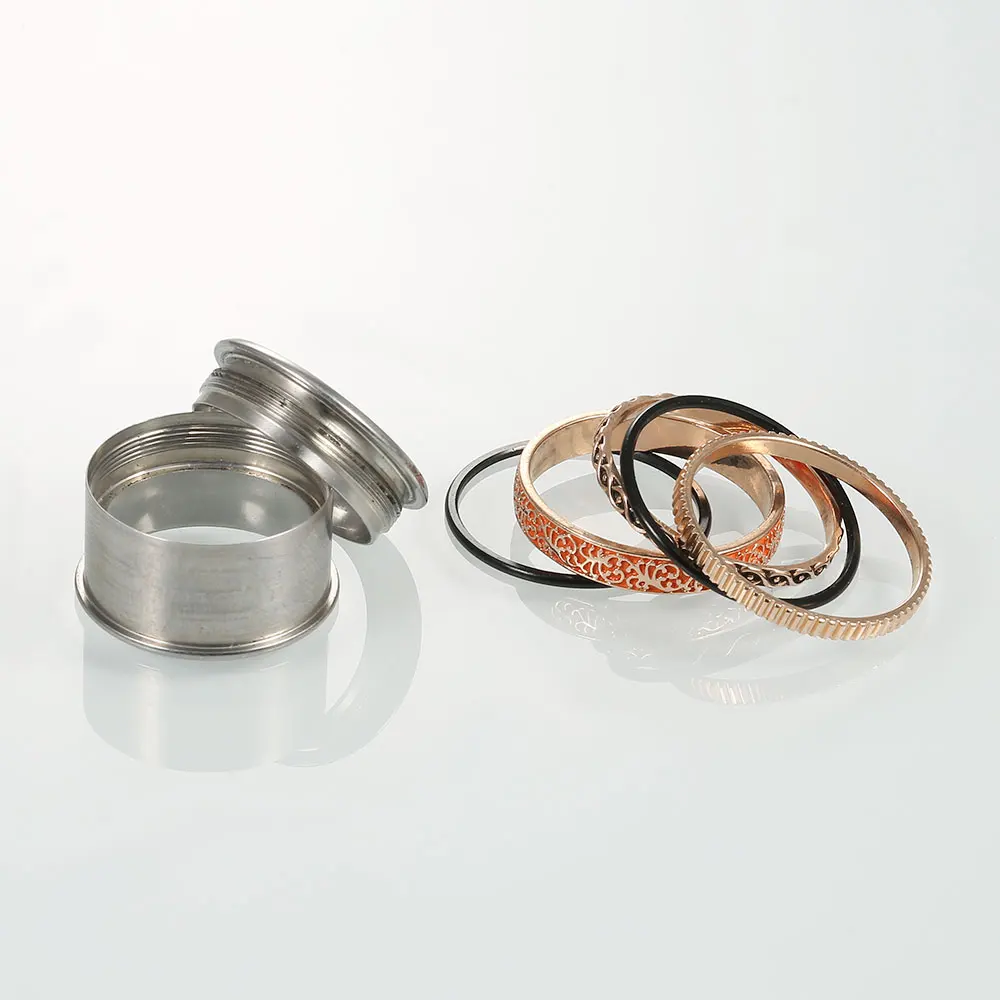 Cremo Women Turning Rings Black Filled Aceessories Ring Interchangeable Men Rotation Wedding Band Femme Bijoux |