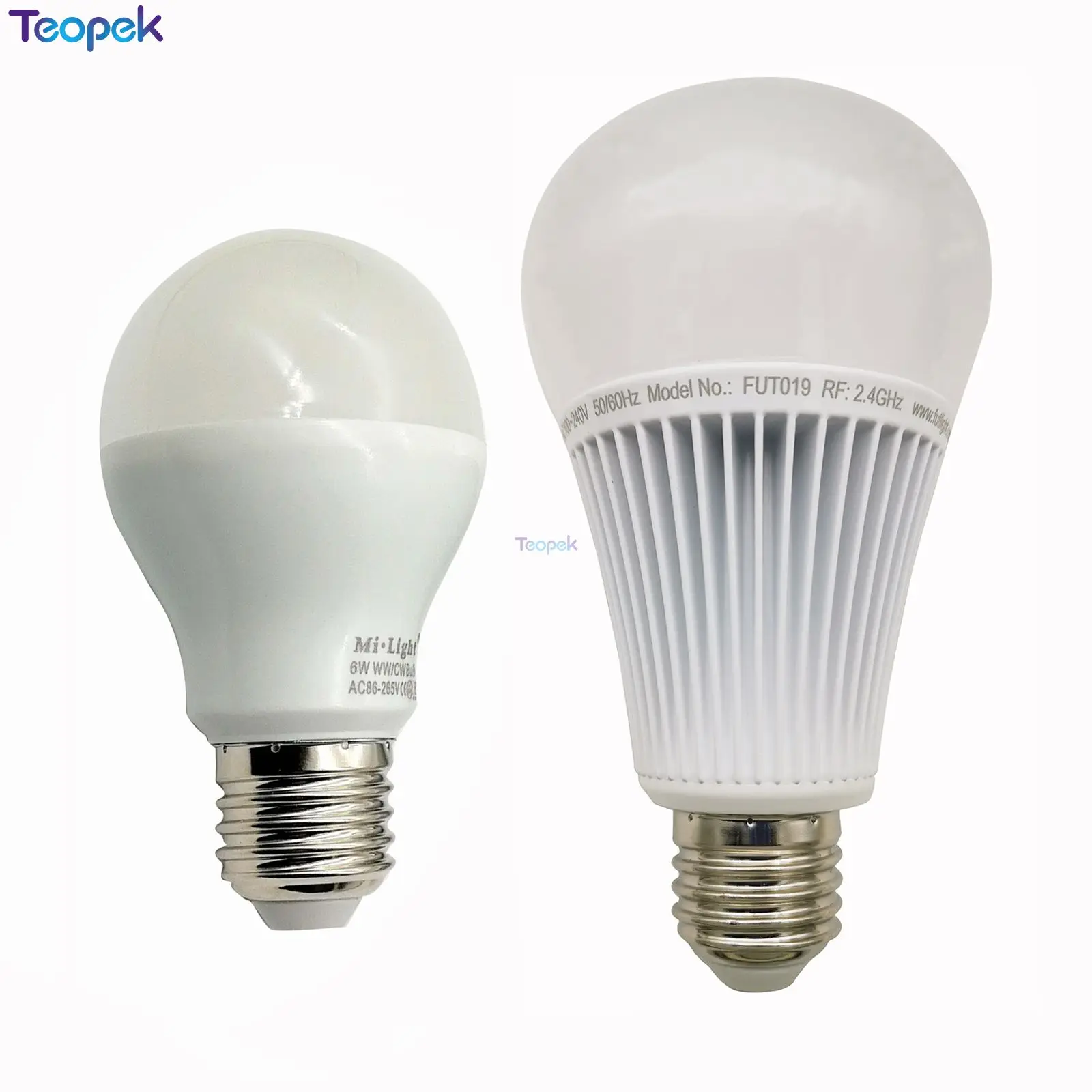 2 4G Mi. light E27 6W 9W цветовая температура регулируемая двойная белая (CW/WW) Светодиодная