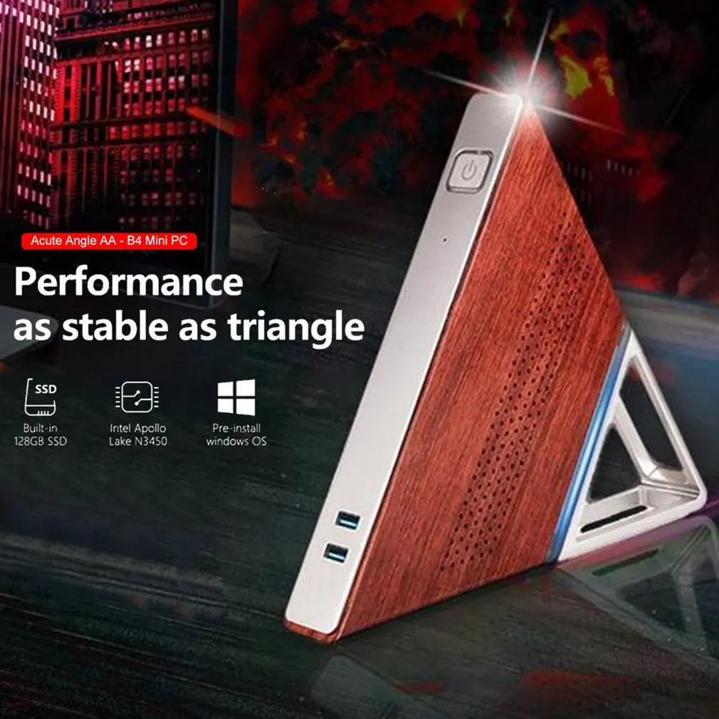 Умный мини ПК Intel Apollo Lake N3450 Windows 10 64 ГБ EMMC 128 Гб SSD Bluetooth 4 0 ТВ приставка 2019 для