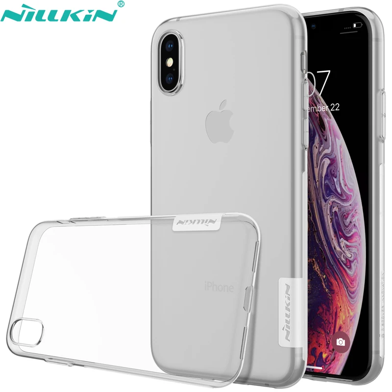 Защитный чехол Nillkin из ТПУ для iPhone X/XS натуральный прозрачный мягкий силиконовый