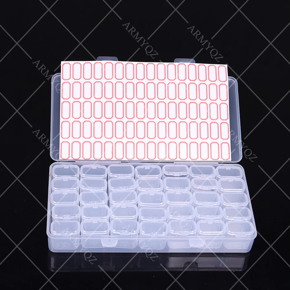 

35/64 box Dismountable diamond painting Accessories Diamond Embroidery Cases PP plastics Box Organizer Home Storage boxes