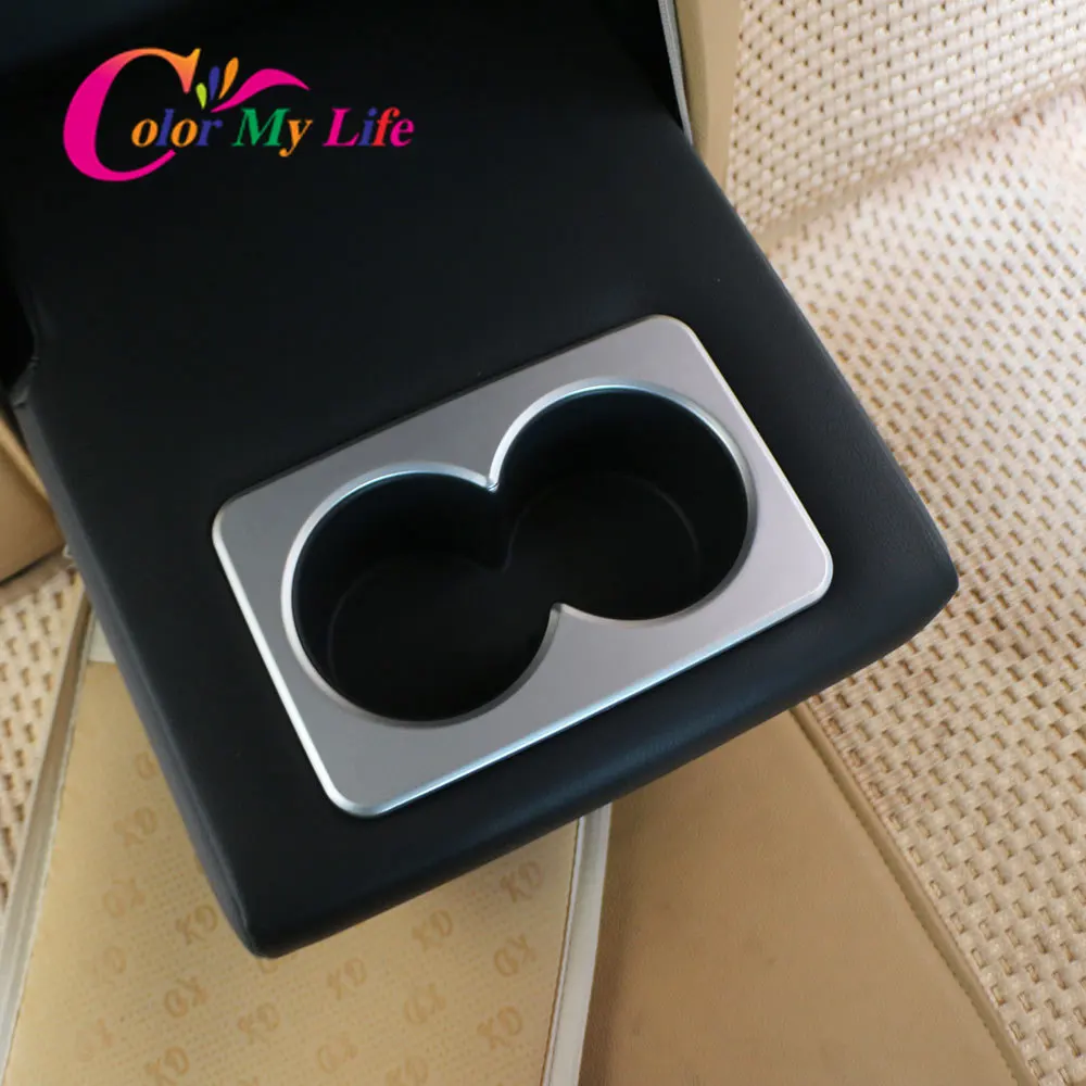 Цвет моя жизнь автомобиль хром матовая задняя рамка держателя стакана воды