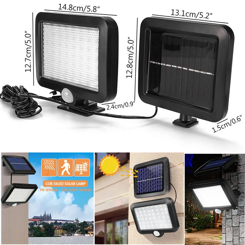 Warmtaste светодиодный солнечный светильник движения Сенсор Точечный на открытом