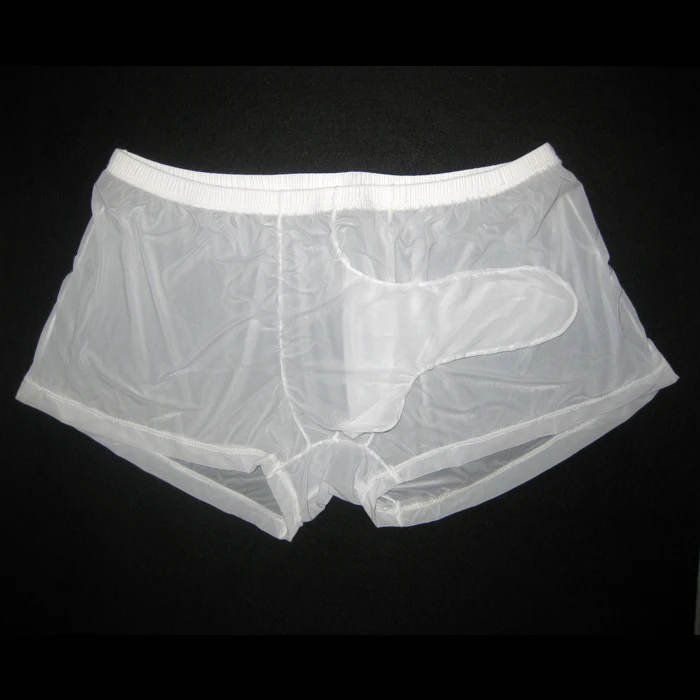 Sissy сексуальное мужское нижнее белье прозрачные мужские боксеры с рукавом для