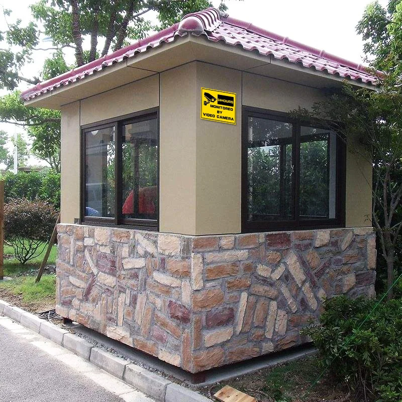 Предупреждение предупреждающие знаки наклейки окна CCTV Камера дома Security 24hr