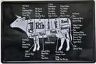 Корова режет говядину барбекю папа Мясник жестяной знак Искусство стены декор, винтажный алюминиевый Ретро металлический знак