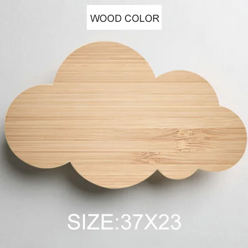 Wood color Облачный детский Лофт-светильник для кровати, настенный светильник для детской комнаты, дизайнерский светильник для детской комнаты, настенные светильники для спальни, настенное бра для коридора - Цвет абажура: Wood color