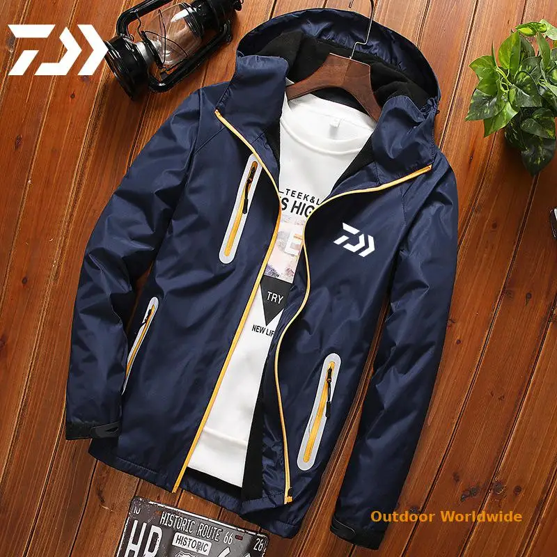Рыболовная куртка Daiwa Осень-зима уличная Флисовая теплая одежда для рыбалки