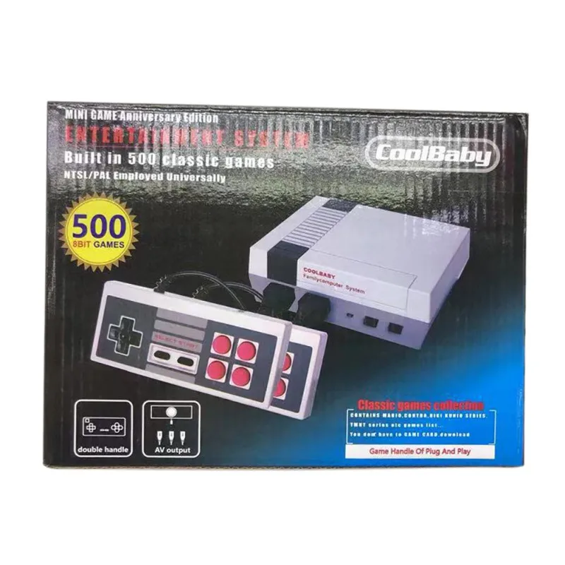Ретро игровая консоль для видеоигр с двойной ручкой Av-выход 500 600 игр в 1 ТВ-игра