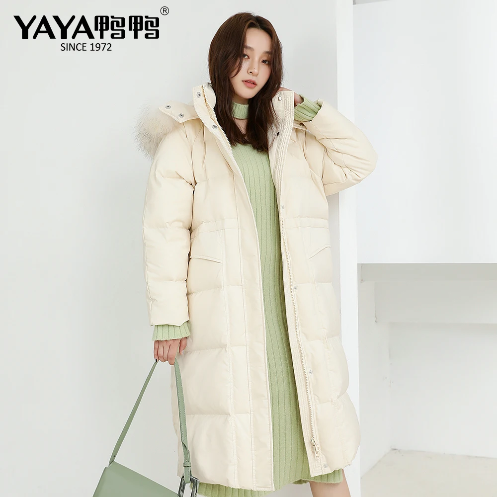 Новая зимняя Женская куртка YAYA высокого качества со съемным удлиненным