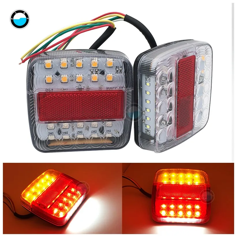 2 шт. водонепроницаемый автомобильный 8 19 20 30 46 72LED задний светильник пара Лодочный Прицеп 12 В/24 В задние части для прицепа грузовика автомобильный светильник i - Цвет: 2 pcs 26 LED
