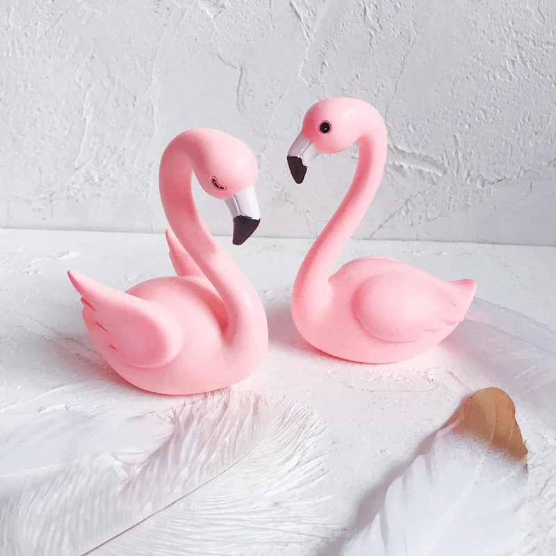 Акриловые розовые круглые Фламинго перо коллекции Свадьба День рождения кекс