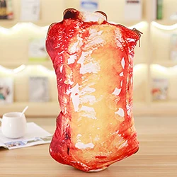 Pork Rib Похожая на настоящую суши свинина ребрышки хлеб китайской капусты плюшевые подушки 2-в-1 кондиционер Стёганое одеяло декоративная подушка в виде еды диван кресло игрушка - Цвет: Pork Rib