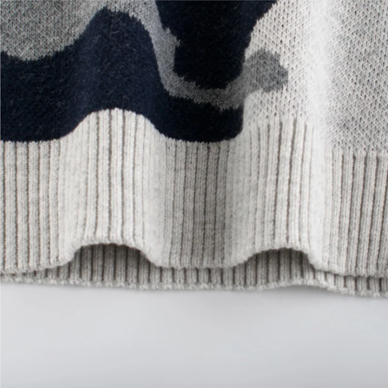 Осенний свитер для мальчиков повседневный стиль детский Камуфляжный пуловер