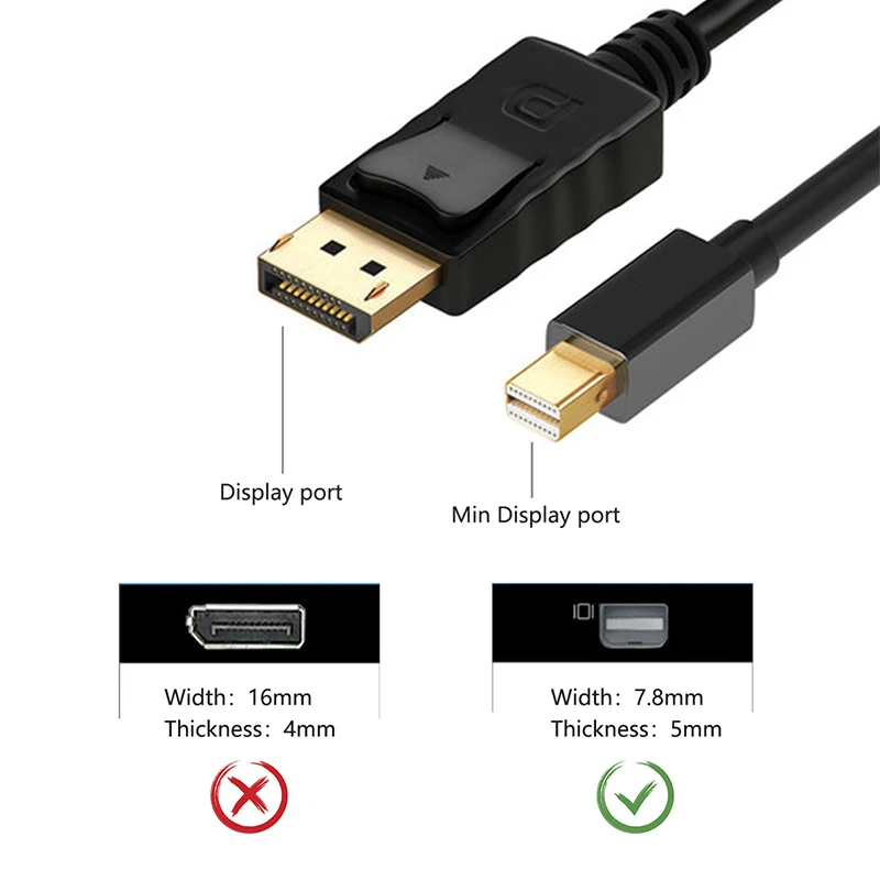 Thunderbolt 1080P MINI DP к HDMI VGA DVI Кабель-адаптер конвертер 3 в 1 Mini Displayport для Macbook Pro Air проектор камеры