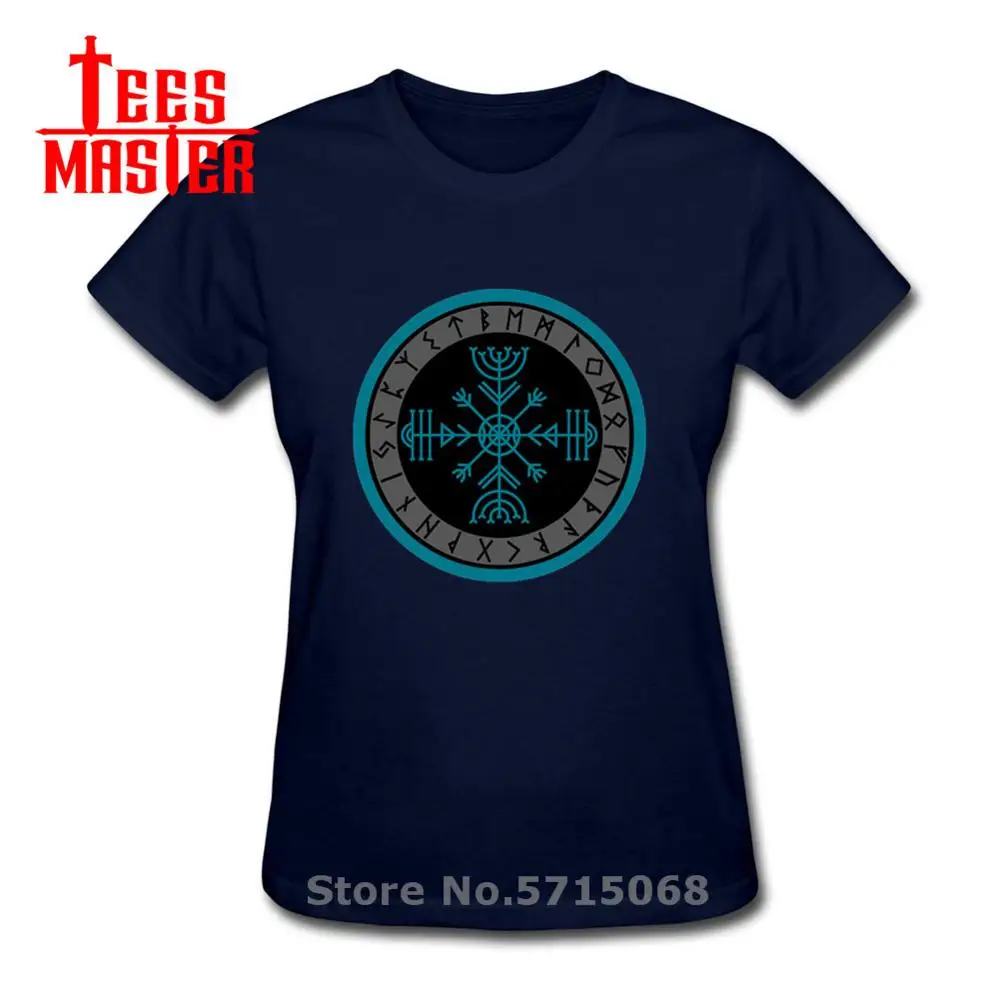 Руна викингов круг с Одина футболка древнескандинавского руны футболки в