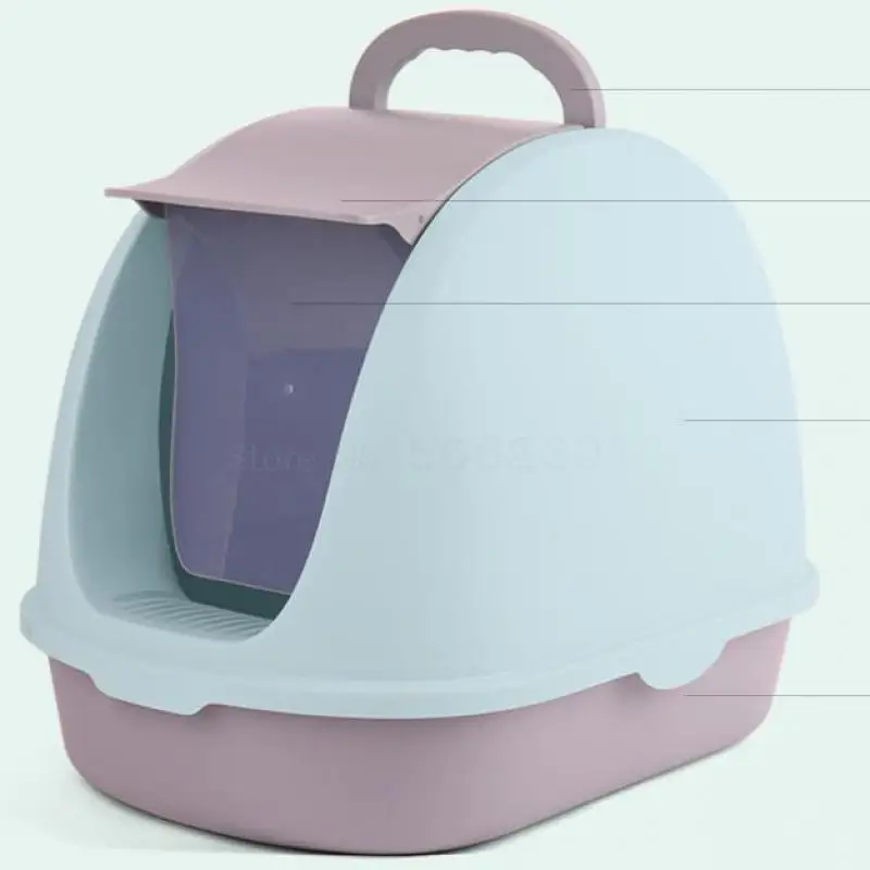 Горшок для кошачьего песка полностью закрытый туалета кошек очень большой