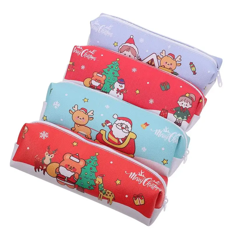 

4Pcs Convenient Practical Stationery Bags Stationery Containers Portable Pen Storage Bags (Assorted Color) for School
