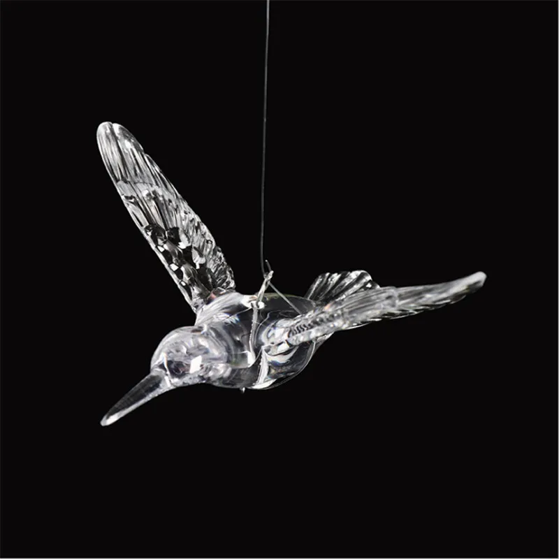 Colgante de cristal transparente acr&iacute;lico de alta calidad, decoraci&oacute;n para celebraci&oacute;n de boda rom&aacute;ntica, colibr&iacute;, a&eacute;reo, 20 Uds.-3