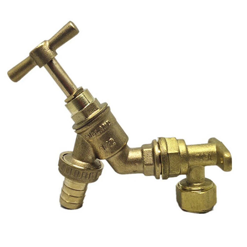 Латунный наружный садовый кран с кронштейном для стены 1/2 &quotсадовый