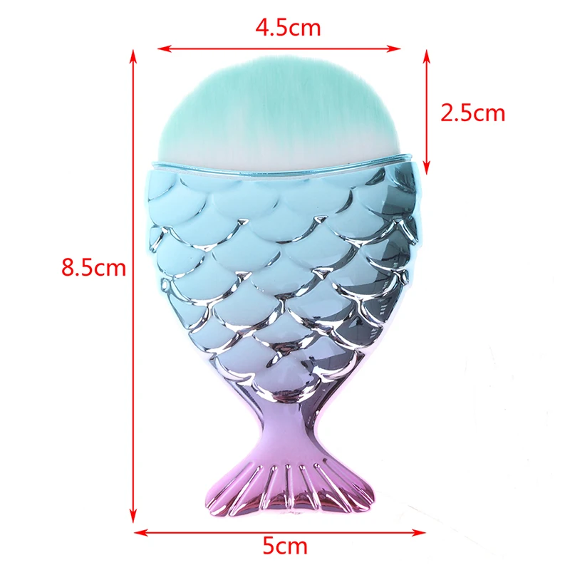 

Fish Tail Gradient Color Soft Hair Nail Dust Cleaning Brush Manicures Tool