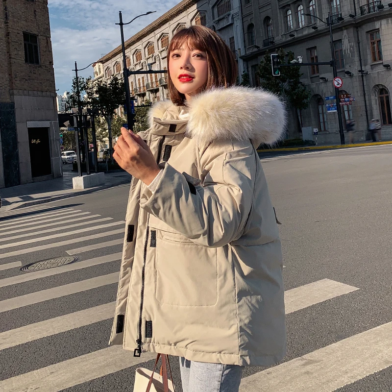 

Women Winter Jacket With Fur collar new Warm Hooded Female Women Winter Coat Long Parka Women Outwear Camperas women down coat