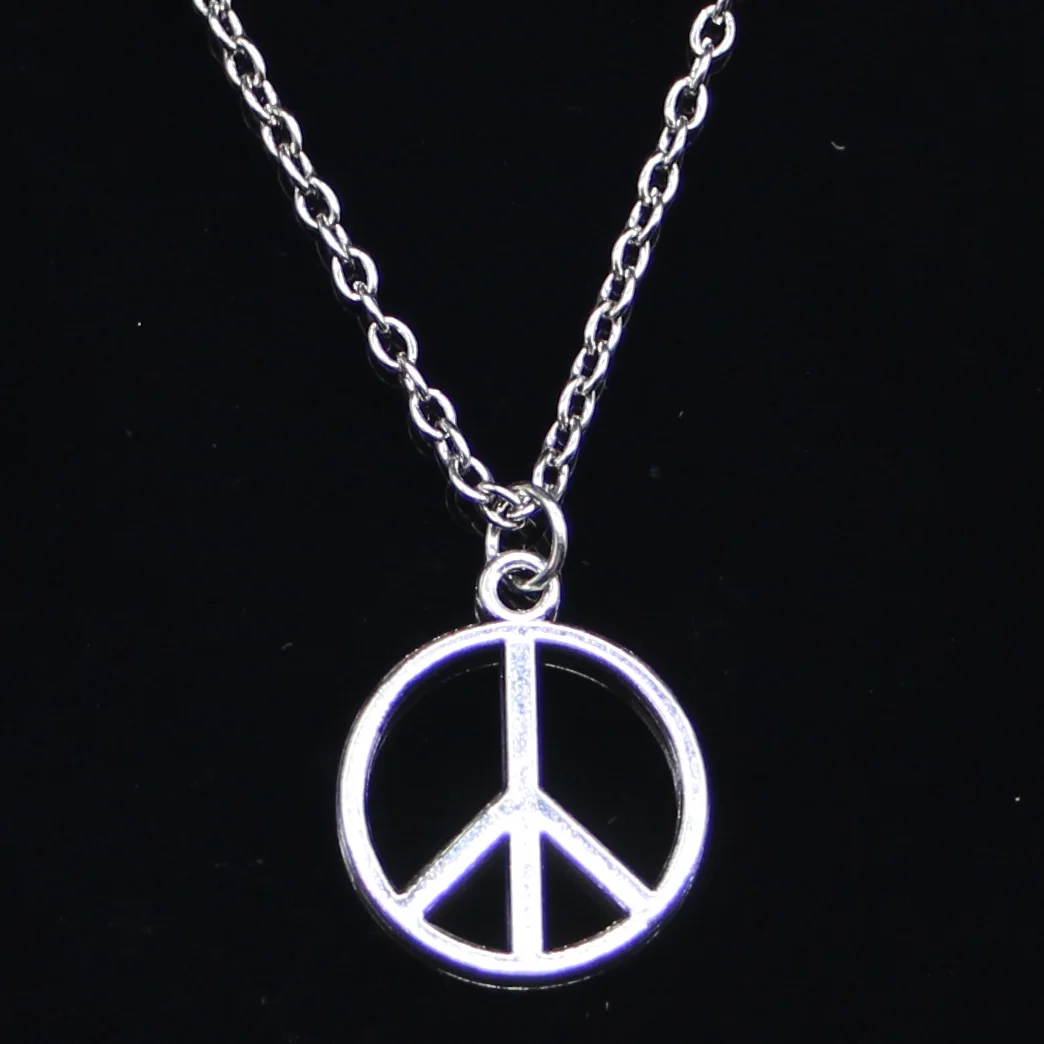 20 штук новое модное ожерелье 21x17 мм Знак Мира Символ Подвески Короткие Длинные