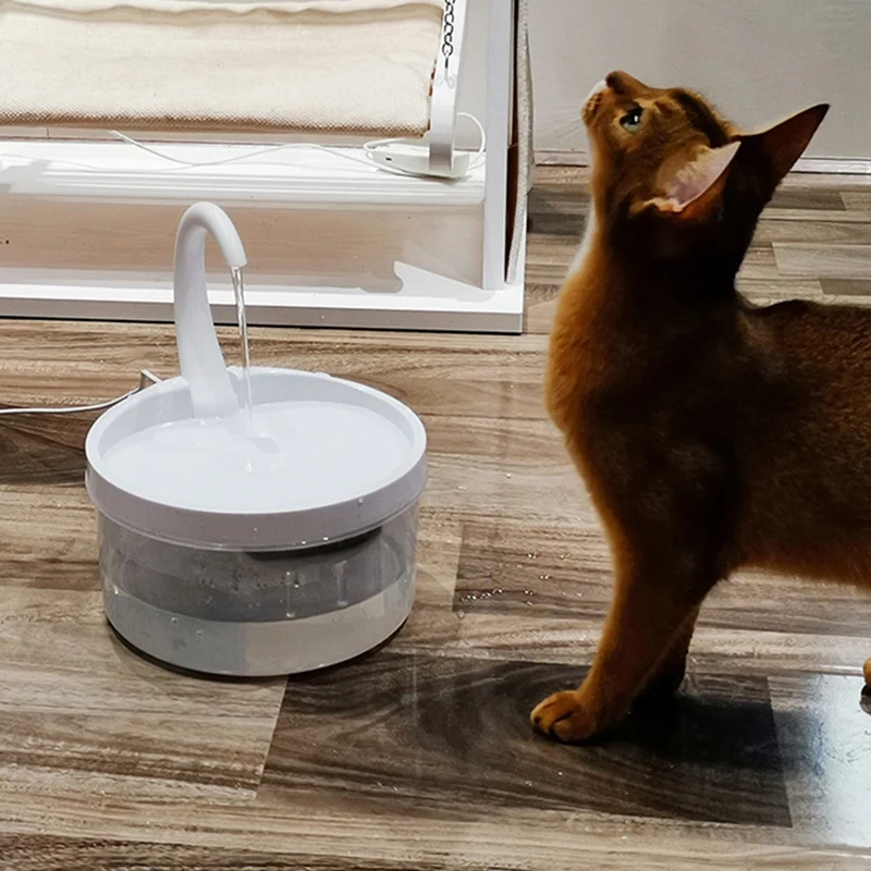 

Pet Water Fountain Swan Neck Shaped Cat Water Dispenser USB Charging Automatic Drinking Fountain for Cat Dog
