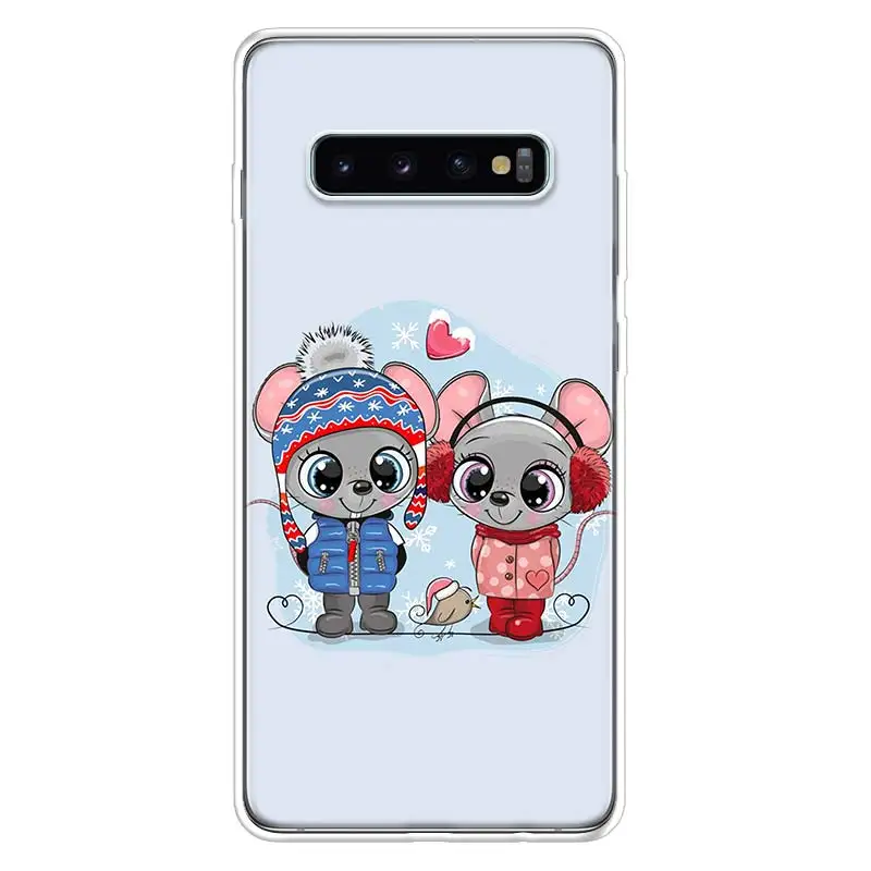 

Cute Lovely Mouse Cartoon Phone Case for Samsung Galaxy A50 A70 A30 A20E A10 A40 A51 A71 M30S A10S A20S A6 A7 A8 A9 + Plus 2018