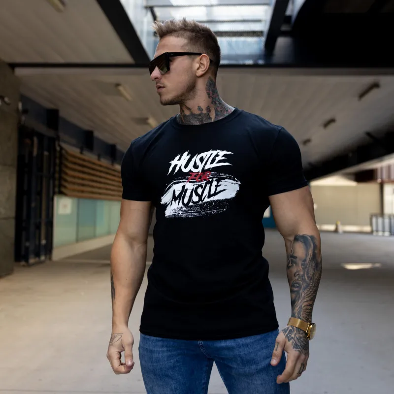 

New Summer Men's Sports Short Sleeve Cotton T-Shirts Outdoor Running Training Fitness Tops Quick-Dry Breathable Clothing
