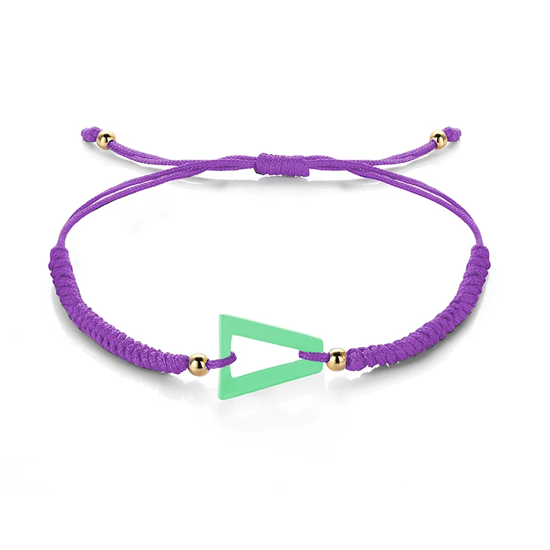 Лидер продаж Модный Регулируемый неоновый Радужный треугольный браслет для