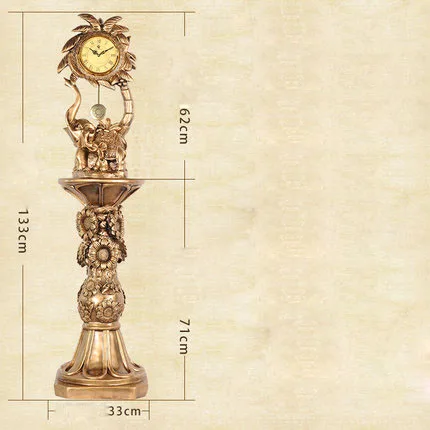 Креативные декоративные напольные часы со слоном в стиле ретро для гостиной